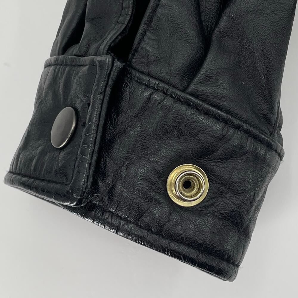 Wilson Thinsulate Women's Vtg. Leather Moto Jacket, Black, Sz. M  80s 90s *FLAW* - Picture 5 of 14